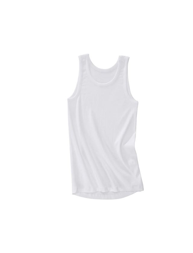 Topics: e.s. Cotton rib tank shirt + white