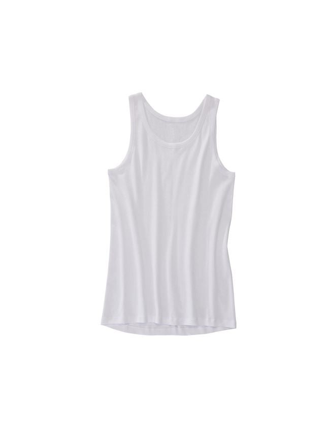 Topics: e.s. Vest fine rib classic + white