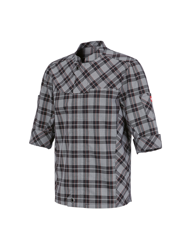Work Jackets: Work jacket short sleeved e.s.fusion, men's + black/white/red