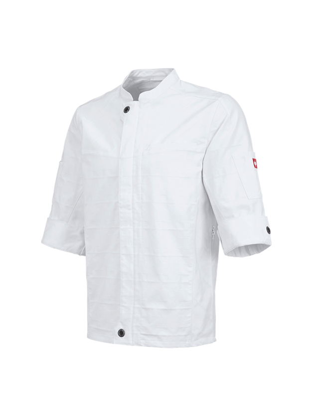 T-Shirts, Pullover & Skjorter: Arbejdsjakke korte ærmer e.s.fusion, herrer + hvid