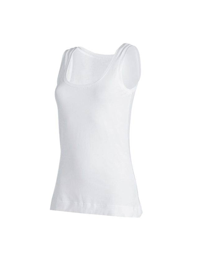 T-Shirts, Pullover & Skjorter: e.s. Tank-Top cotton stretch, damer + hvid 2