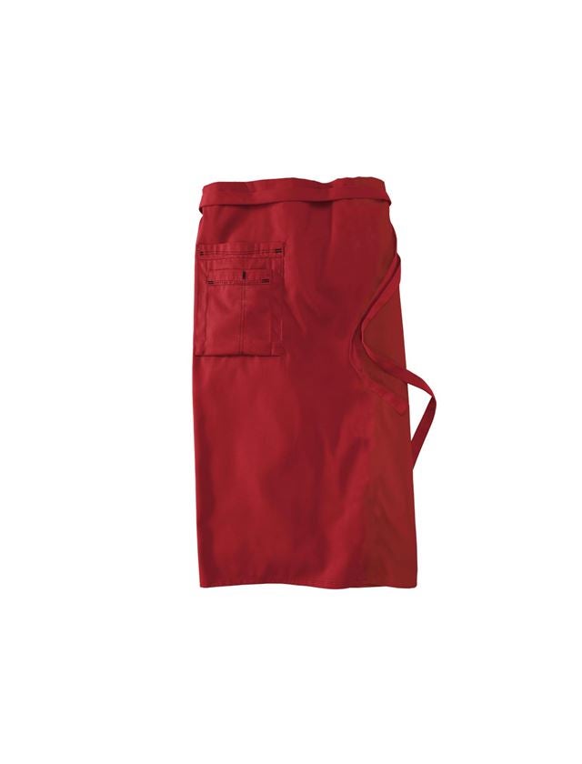 Aprons: Mid-Length Apron + red/black