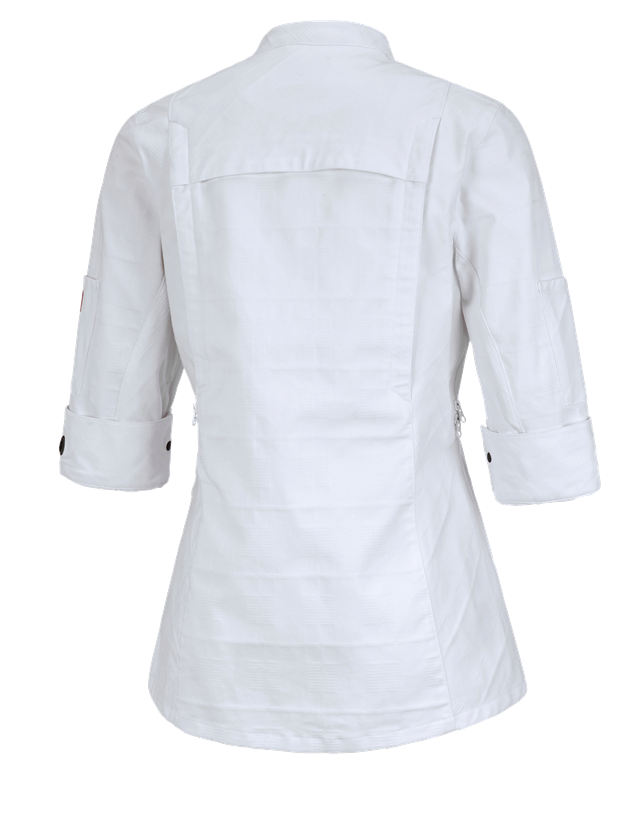 T-Shirts, Pullover & Skjorter: Arbejdsjakke 3/4-ærme e.s.fusion, damer + hvid 1