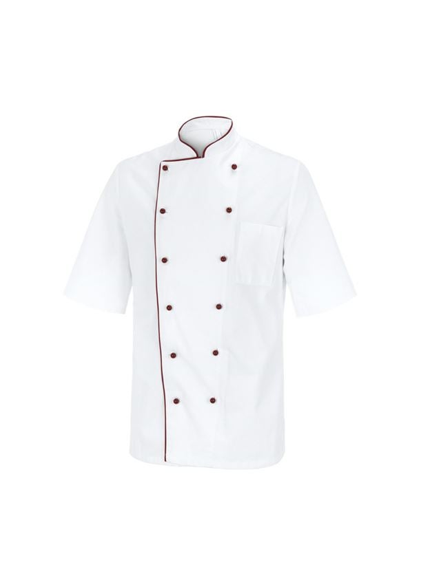 Topics: Chefs Jacket Marseilles + white/bordeaux