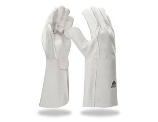 Leather welder's gloves, long