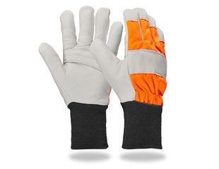 Leather forestry cut protection gloves