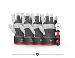 4 x Grain leather gloves Yukon gift set