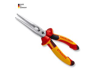 e.s. flat round pliers, straight VDE